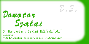 domotor szalai business card